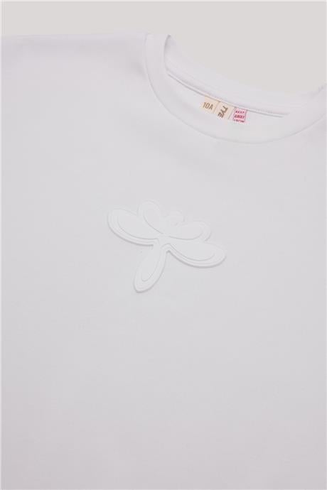 Tyess Kız Çocuk Beyaz Sweatshirt