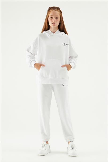 Tyess Kız Çocuk Beyaz Sweatshirt