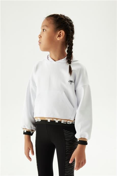 Tyess Kız Çocuk Beyaz Sweatshirt