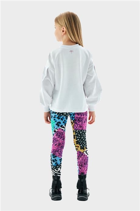 Tyess Kız Çocuk Beyaz Sweatshirt