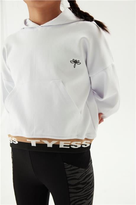 Tyess Kız Çocuk Beyaz Sweatshirt