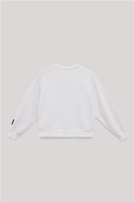 Tyess Kız Çocuk Beyaz Sweatshirt