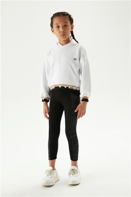 Tyess Kız Çocuk Beyaz Sweatshirt