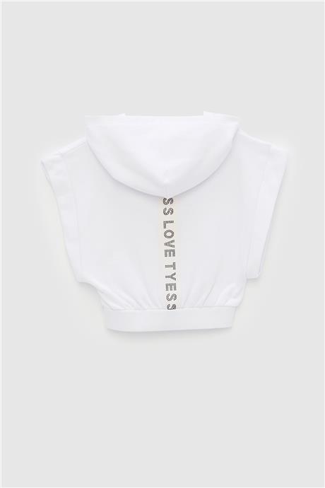 Tyess Kız Çocuk Beyaz Sweatshirt