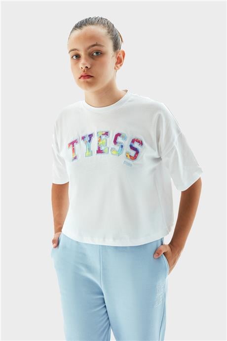 Tyess Kız Çocuk Beyaz T-Shirt