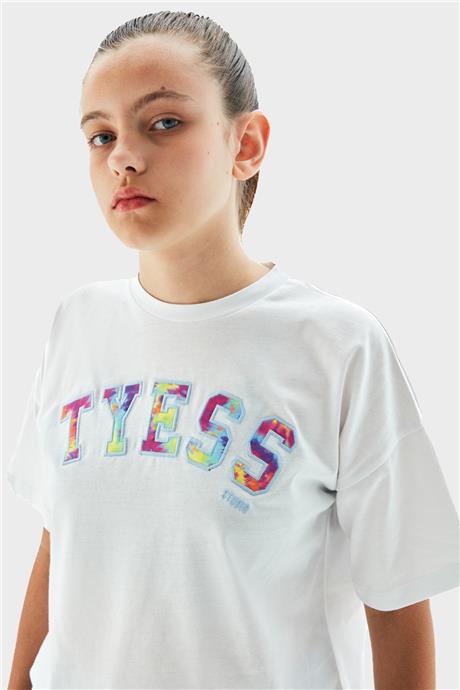 Tyess Kız Çocuk Beyaz T-Shirt