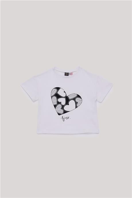 Tyess Kız Çocuk Beyaz T-Shirt