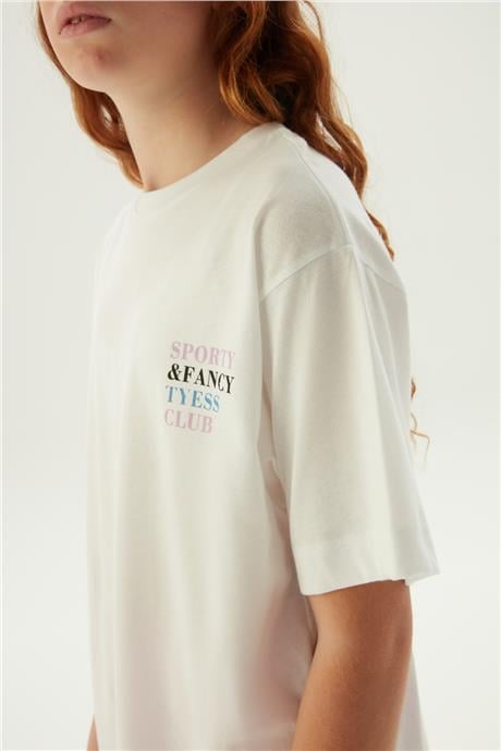 Tyess Kız Çocuk Beyaz T-Shirt