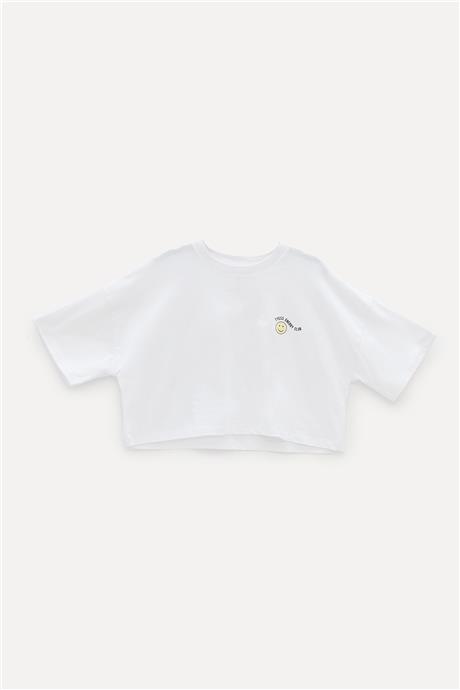 Tyess Kız Çocuk Beyaz T-Shirt
