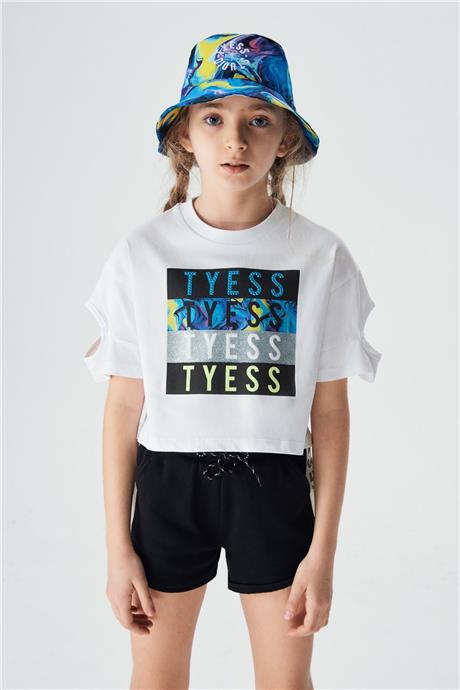 Tyess Kız Çocuk Beyaz T-Shirt