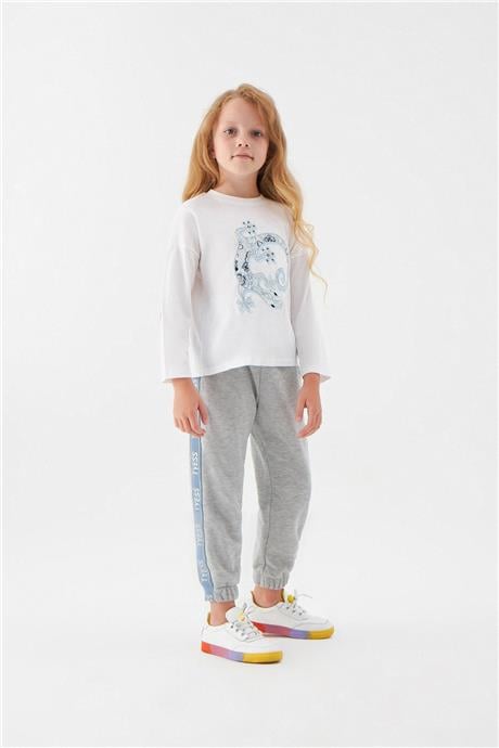 Tyess Kız Çocuk Beyaz T-Shirt