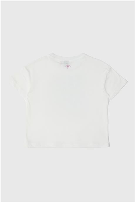 Tyess Kız Çocuk Beyaz T-Shirt