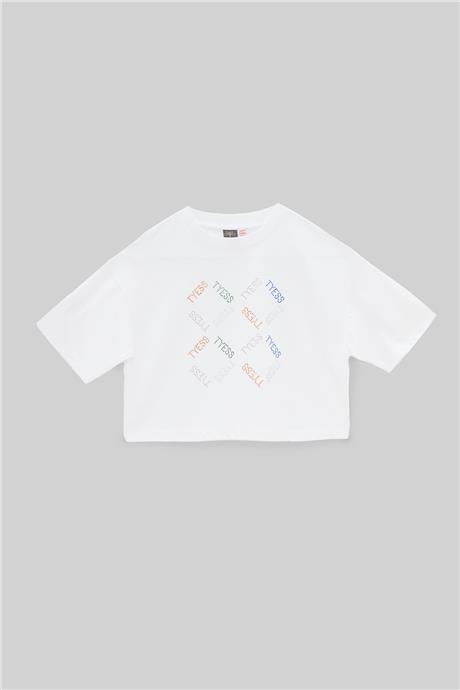 Tyess Kız Çocuk Beyaz T-Shirt