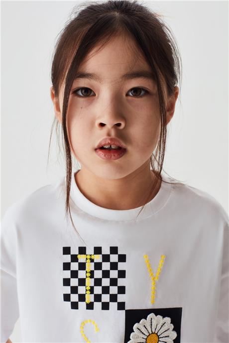 Tyess Kız Çocuk Beyaz T-Shirt