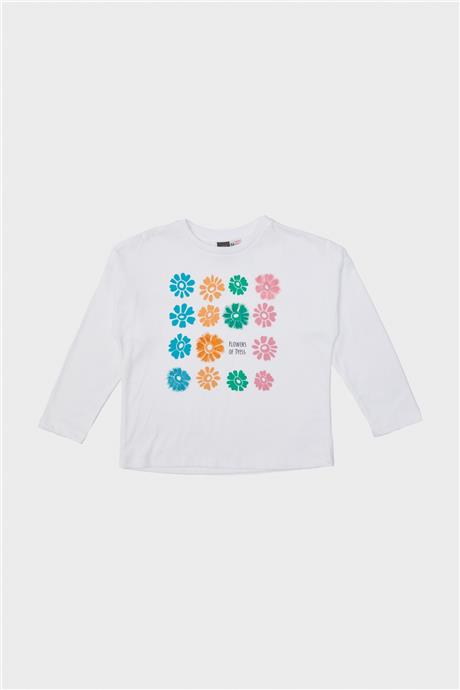 Tyess Kız Çocuk Beyaz T-Shirt