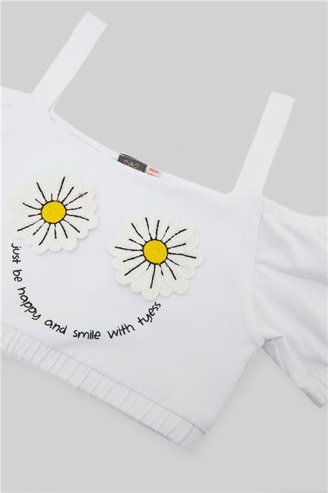 Tyess Kız Çocuk Beyaz T-Shirt