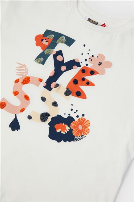 Tyess Kız Çocuk Beyaz T-Shirt