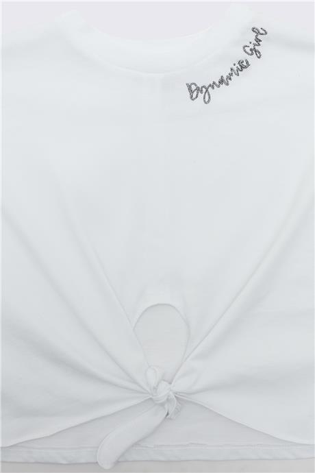Tyess Kız Çocuk Beyaz T-Shirt