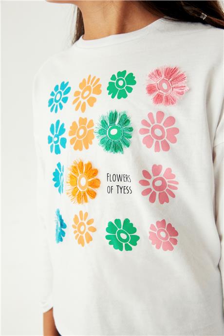 Tyess Kız Çocuk Beyaz T-Shirt