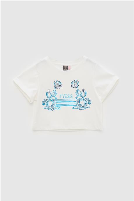 Tyess Kız Çocuk Beyaz T-Shirt