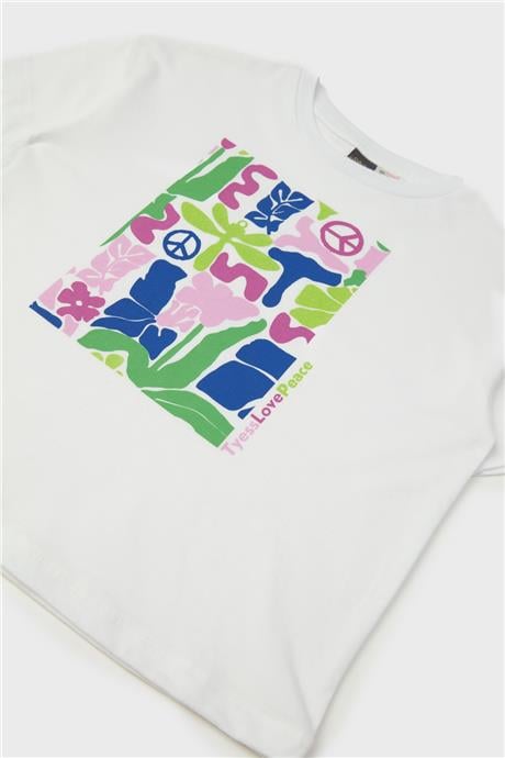 Tyess Kız Çocuk Beyaz T-Shirt