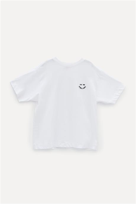 Tyess Kız Çocuk Beyaz T-Shirt