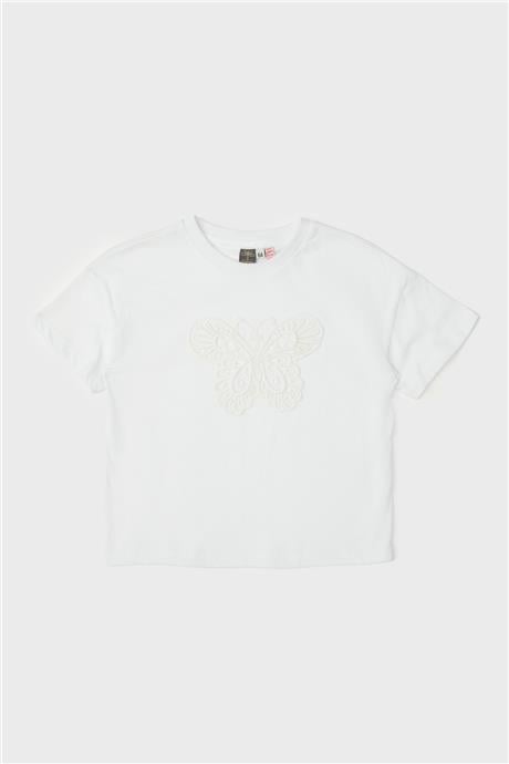 Tyess Kız Çocuk Beyaz T-Shirt