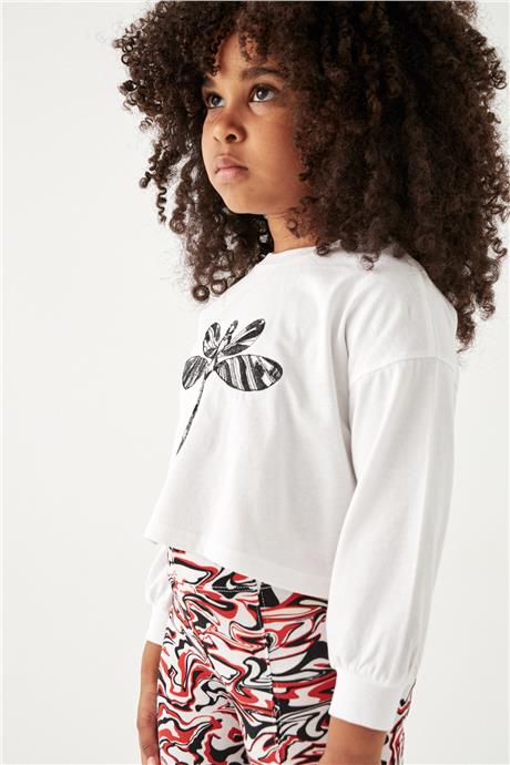 Tyess Kız Çocuk Beyaz T-Shirt