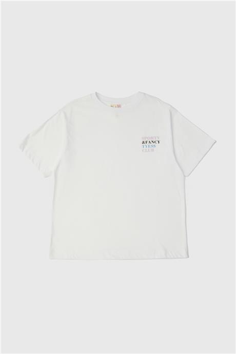 Tyess Kız Çocuk Beyaz T-Shirt