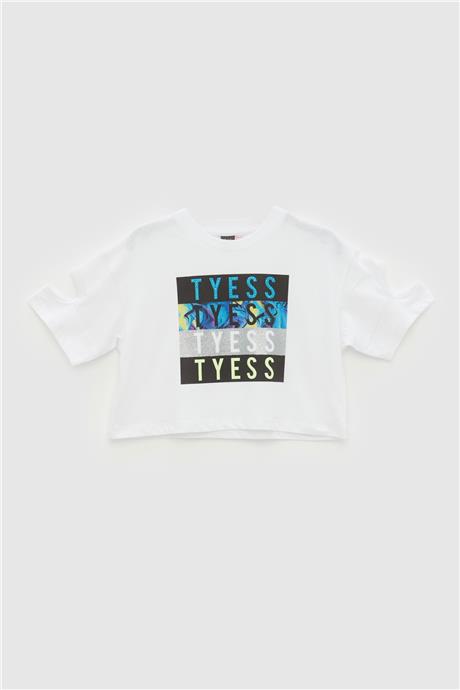 Tyess Kız Çocuk Beyaz T-Shirt