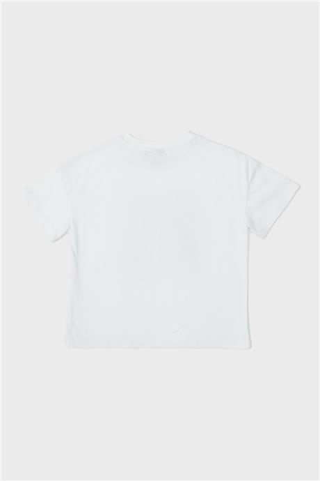 Tyess Kız Çocuk Beyaz T-Shirt