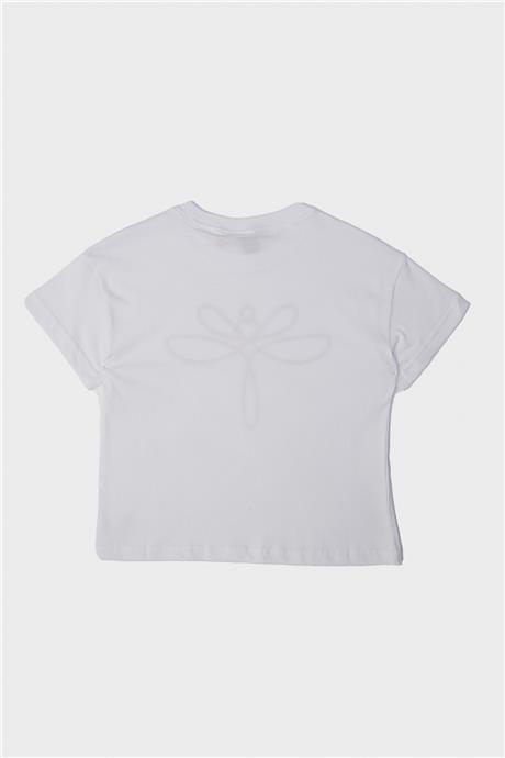 Tyess Kız Çocuk Beyaz T-Shirt