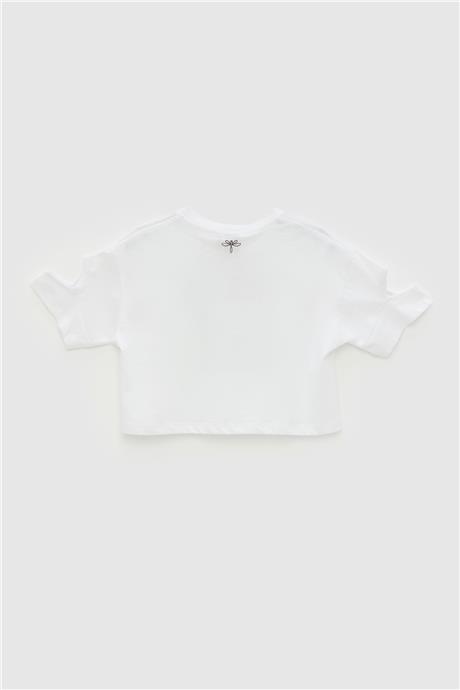 Tyess Kız Çocuk Beyaz T-Shirt
