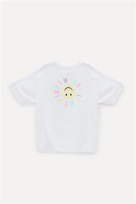 Tyess Kız Çocuk Beyaz T-Shirt
