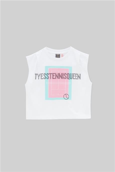 Tyess Kız Çocuk Beyaz T-Shirt