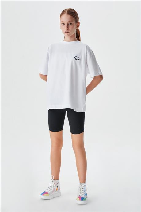 Tyess Kız Çocuk Beyaz T-Shirt