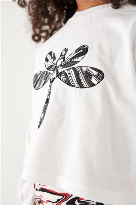 Tyess Kız Çocuk Beyaz T-Shirt
