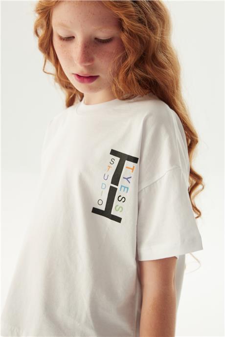Tyess Kız Çocuk Beyaz T-Shirt