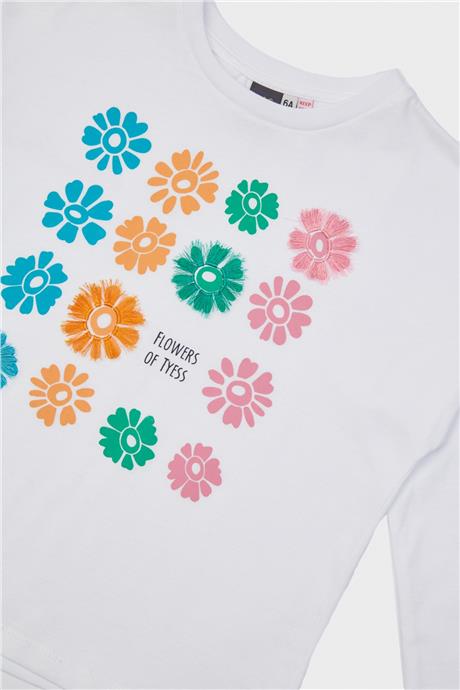 Tyess Kız Çocuk Beyaz T-Shirt