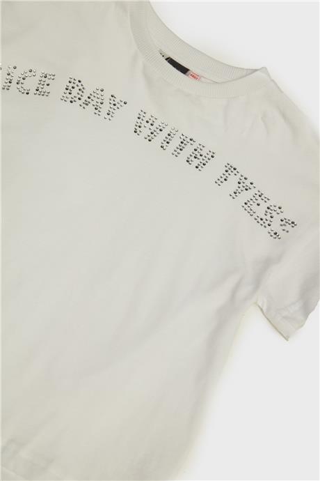 Tyess Kız Çocuk Beyaz T-Shirt