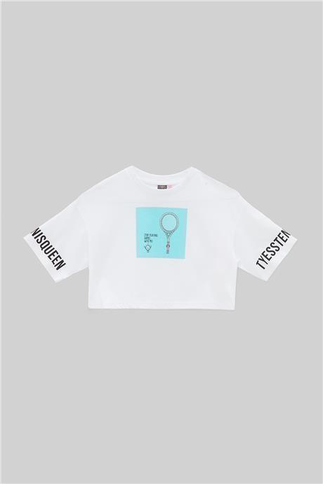 Tyess Kız Çocuk Beyaz T-Shirt