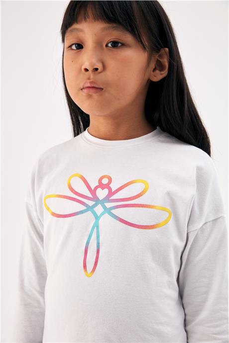 Tyess Kız Çocuk Beyaz T-Shirt