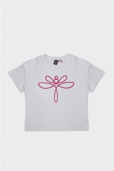 Tyess Kız Çocuk Beyaz T-Shirt