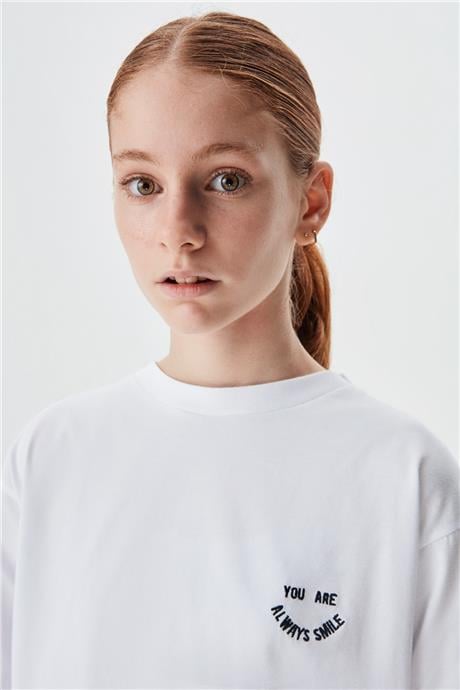 Tyess Kız Çocuk Beyaz T-Shirt