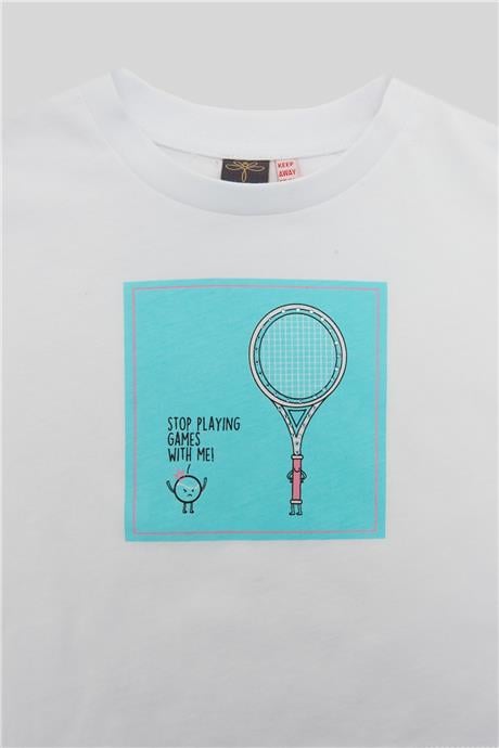 Tyess Kız Çocuk Beyaz T-Shirt