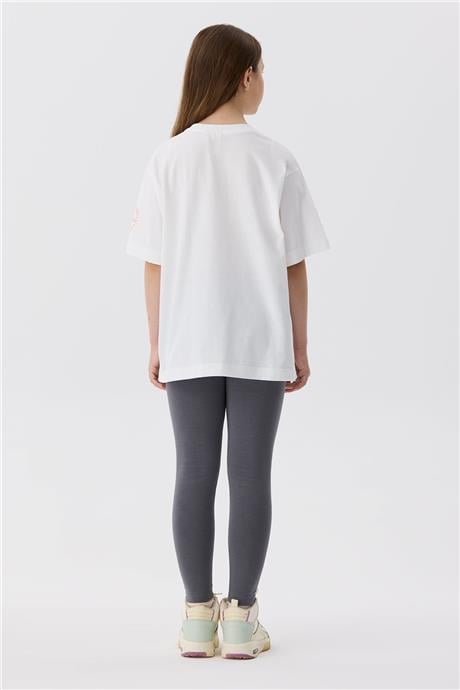 Tyess Kız Çocuk Beyaz T-Shirt