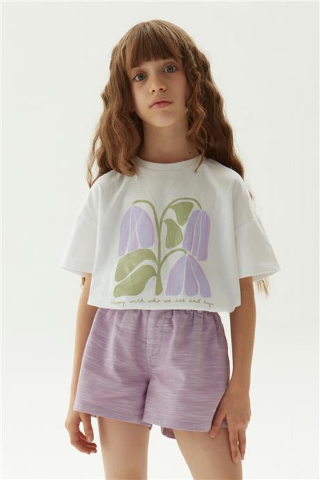 Tyess Kız Çocuk Beyaz T-Shirt