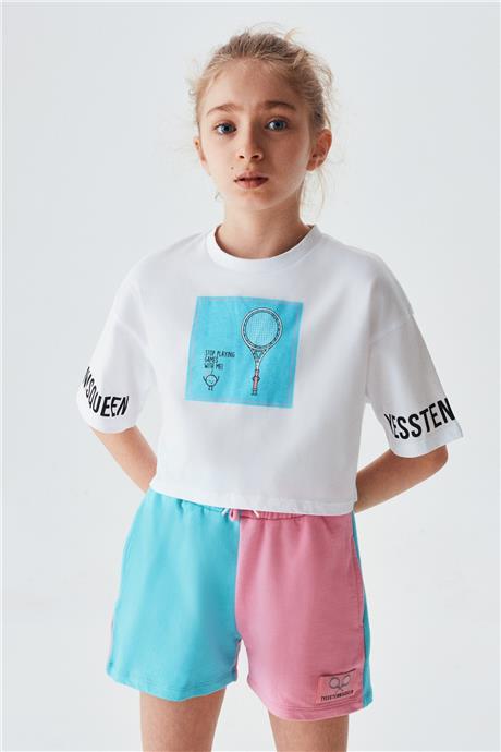 Tyess Kız Çocuk Beyaz T-Shirt