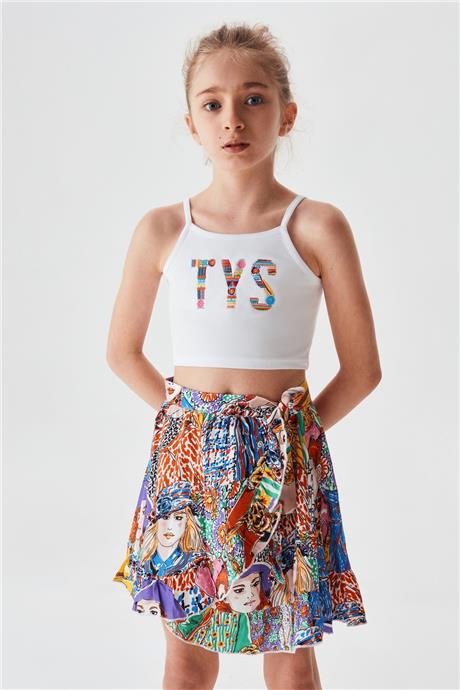 Tyess Kız Çocuk Beyaz T-Shirt