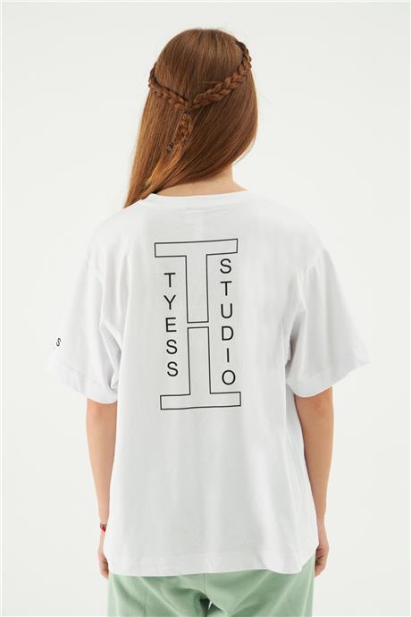 Tyess Kız Çocuk Beyaz T-Shirt
